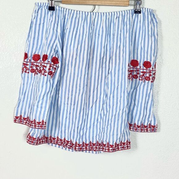 Gianni Bini Off Shoulder Embroidered Top - Picture 4 of 5